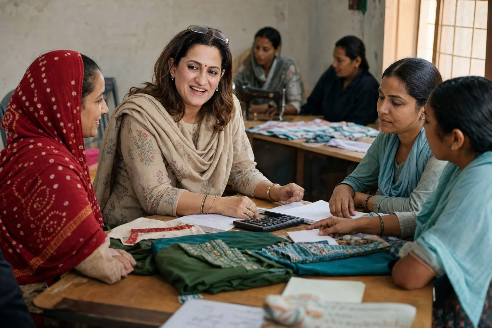 Editorial visualisation of a women-led livelihood workshop