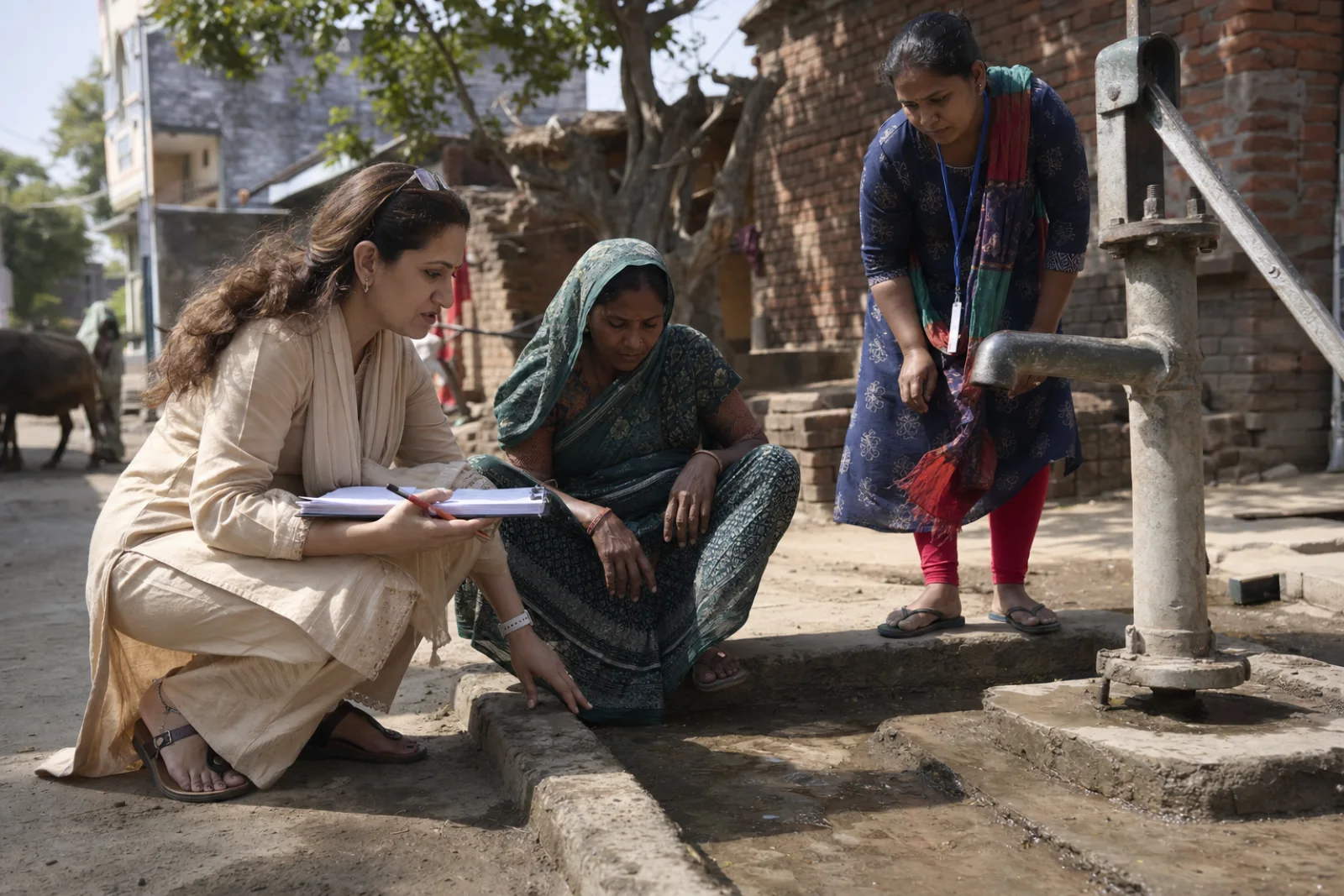 Editorial visualisation of a village water-point assessment