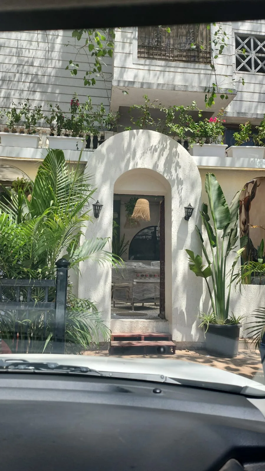 Green entrance to Goat Brew in Oshiwara Mumbai